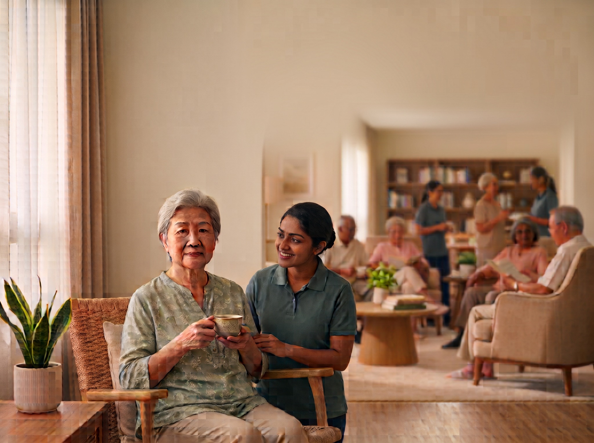 Comparing home care and nursing-home care for an elderly parent in Singapore